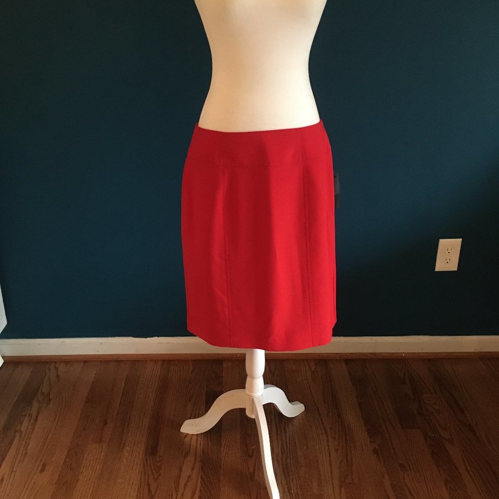 Red Worthington A-line skirt with tags